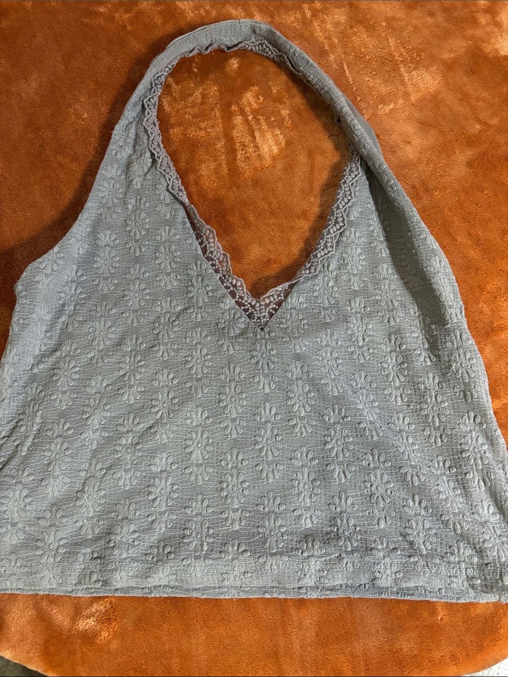 light grey halter top